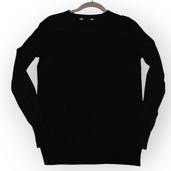 Everlane 100% Wool Black Crew Neck Sweater ling sleeve SZ S - Picture 5 of 6